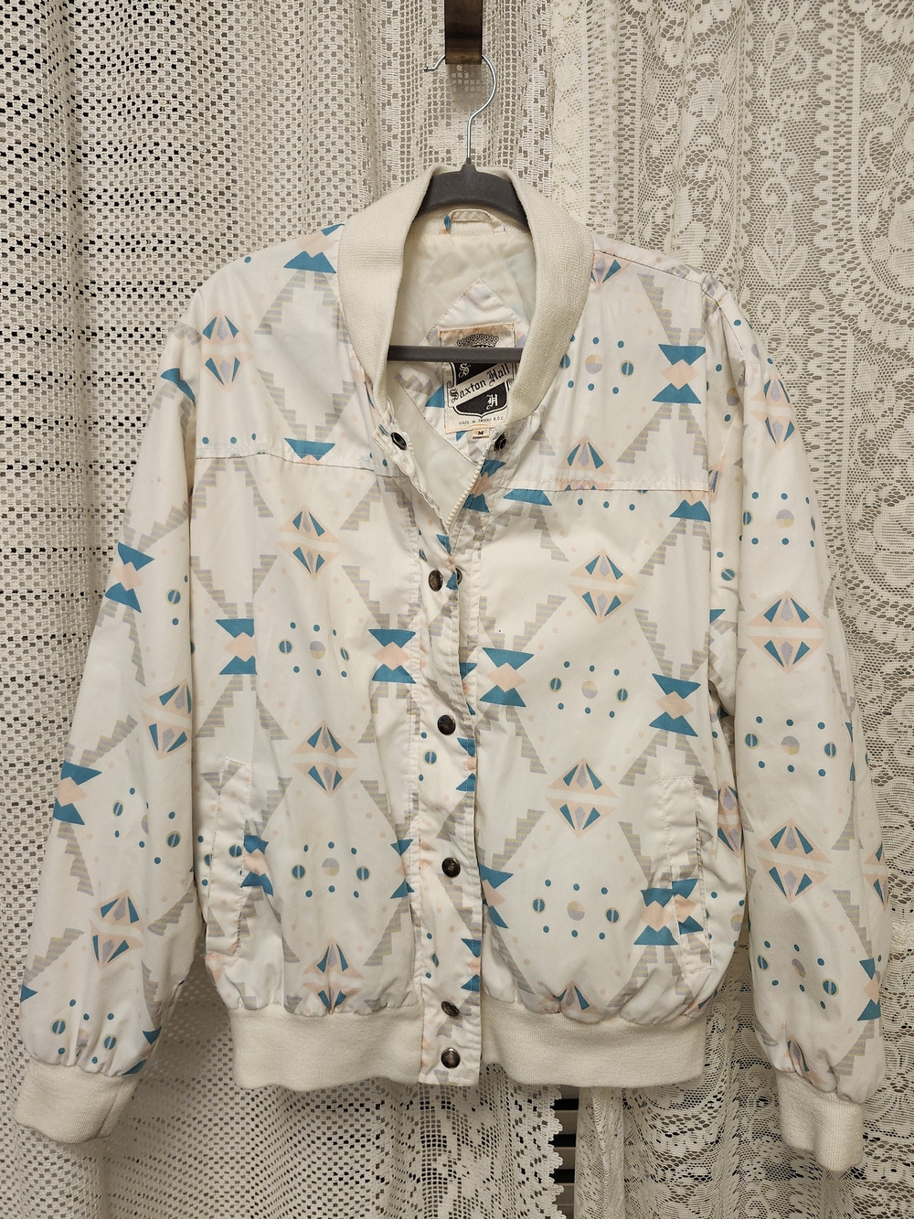 Saxton Hall Vintage Bomber Jacket Southwestern Medium